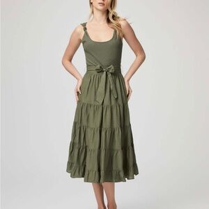 PAIGE Olive Sleeveless Midi Dress